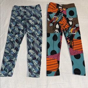 *RARE* Kids Halloween LuLaRoe Nightmare Before Christmas Leggings Set - Size S/M